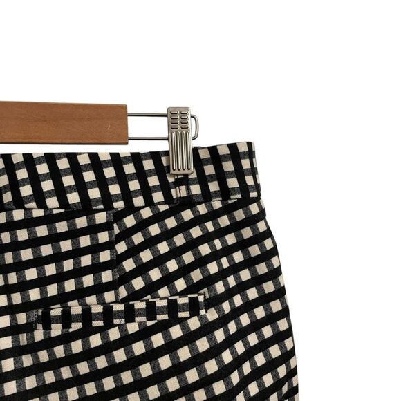 Banana Republic Sloan Fit Ankle Pants Black White Plaid Size 2 - Picture 5 of 7